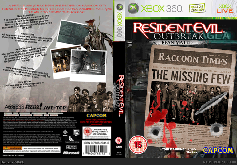 Resident Evil Outbreak Reanimated box cover