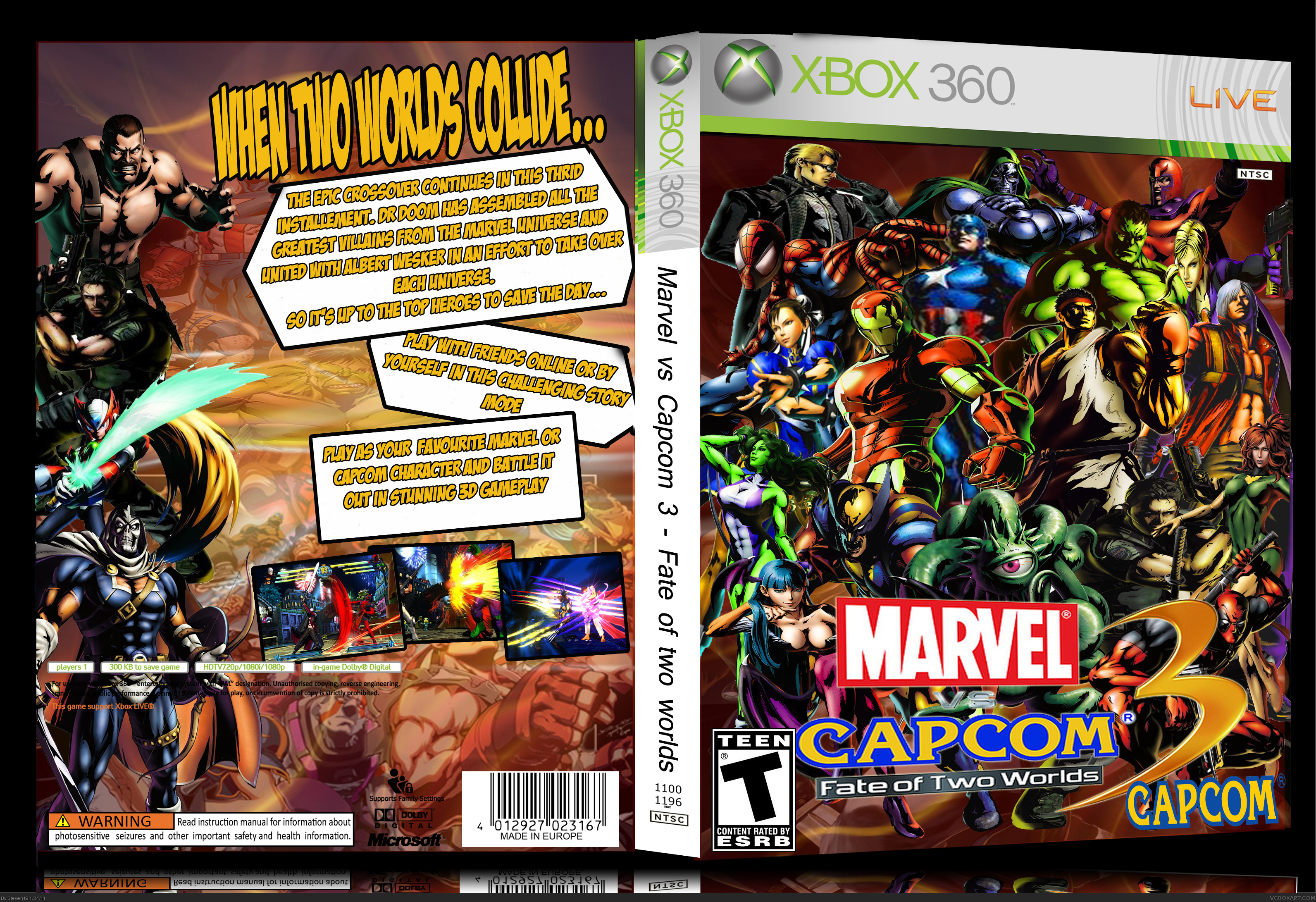 Marvel vs. Capcom 3: Fate of Two Worlds box cover