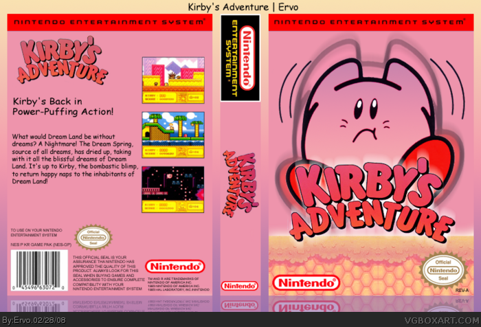 Kirby's Adventure box art cover
