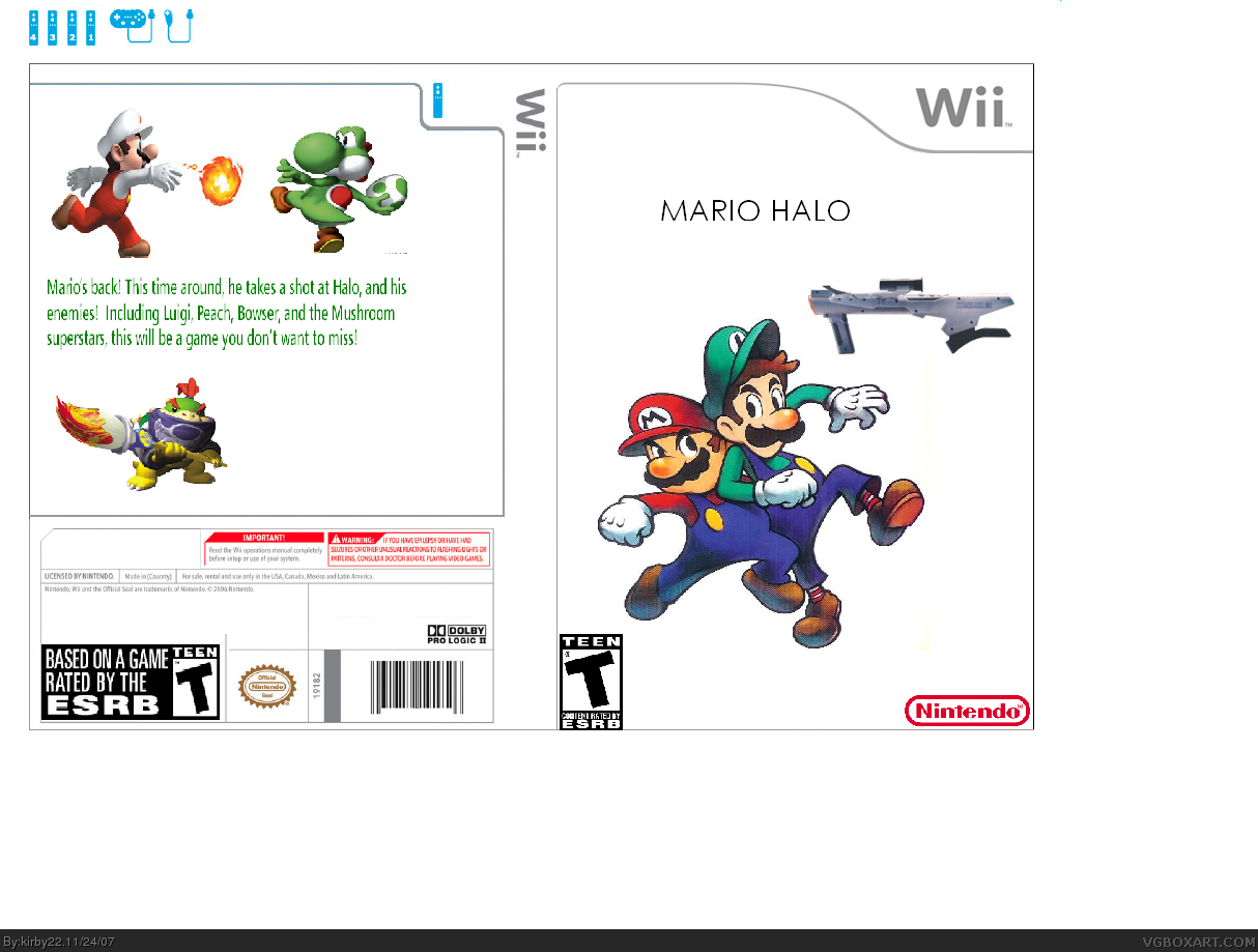 Mario Halo box cover